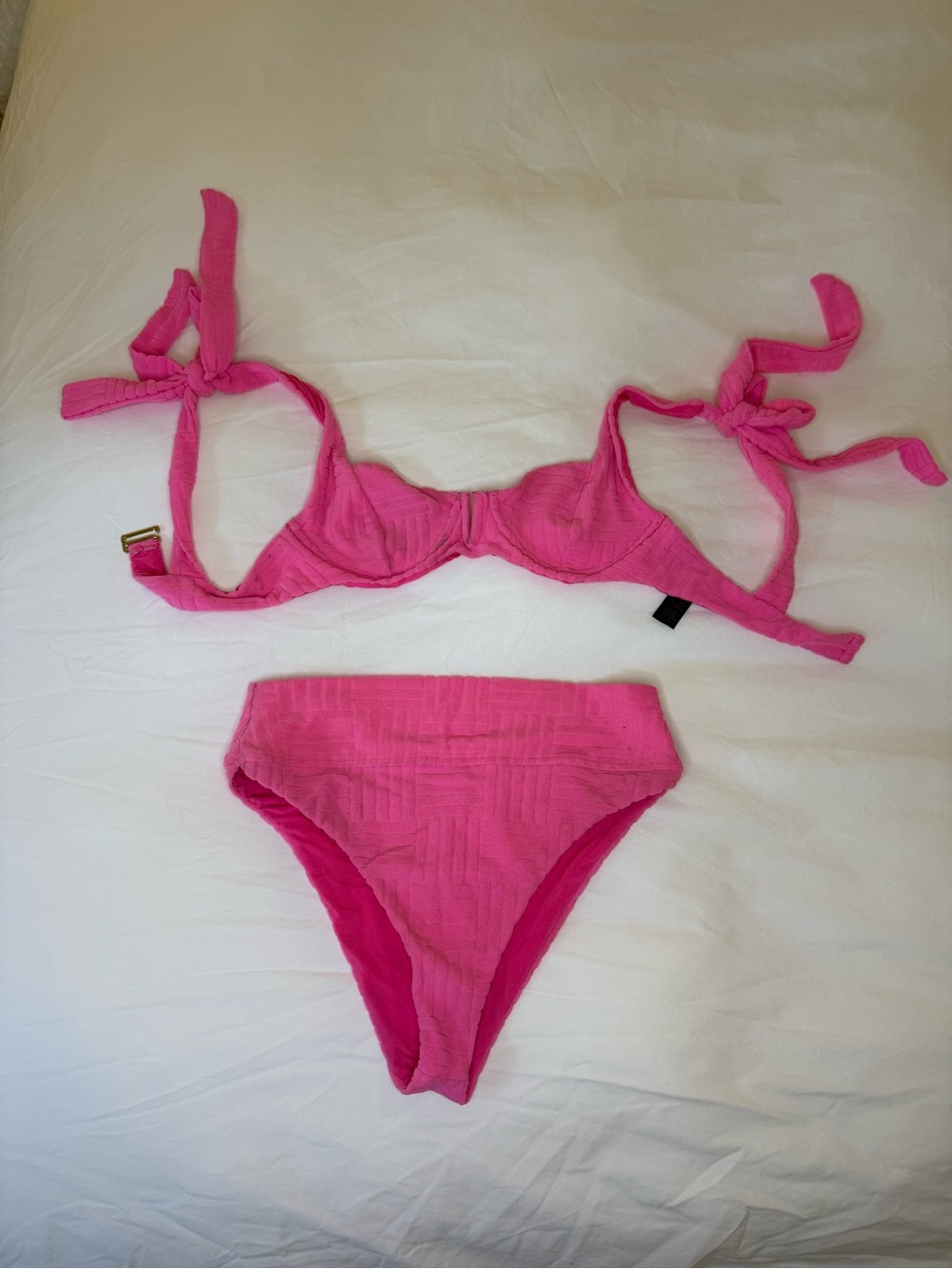 Beach Riot Blair Strawberry Moon Terry Bikini Set Pink Size S